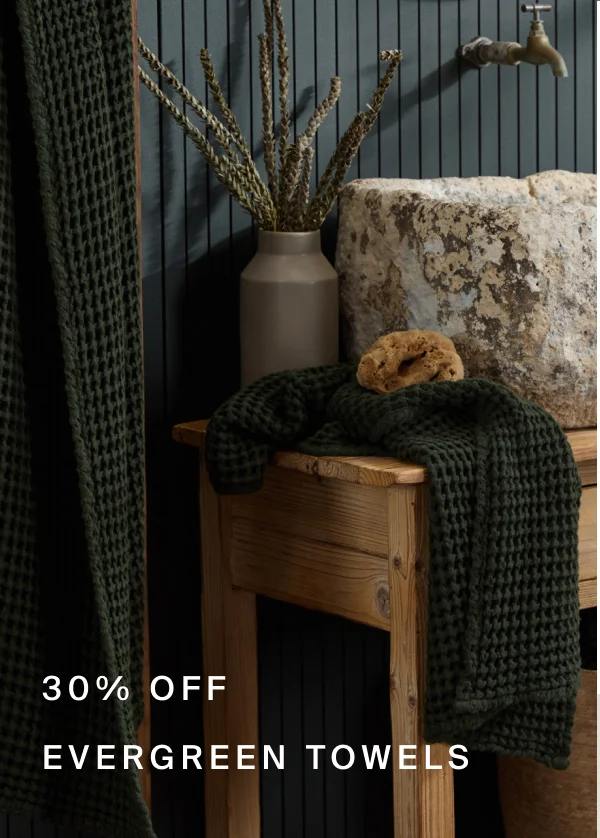 Save 30% on Evergreen Towels