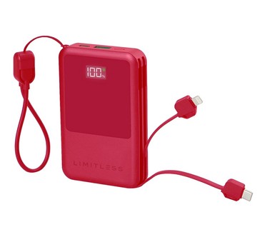 Limitless 10,000mAh Power Bank w/ Built in Cables & 15W Magnetic Charge