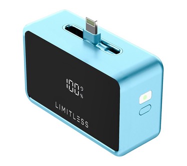 Limitless 5kmAh Mini Power Bank with 3-in-1 Rotating Adapter Tips