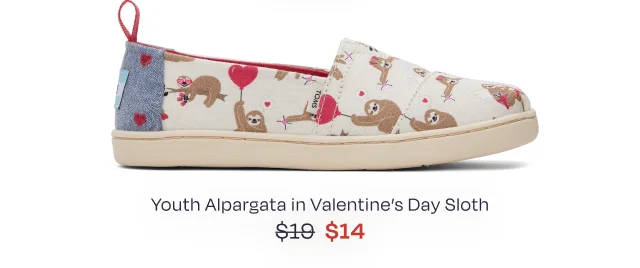 Valentines Day Kids Sloths Alpargata - Image
