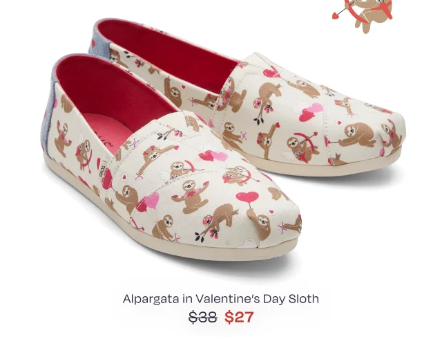 Valentines Day Sloths Alpargata - Image
