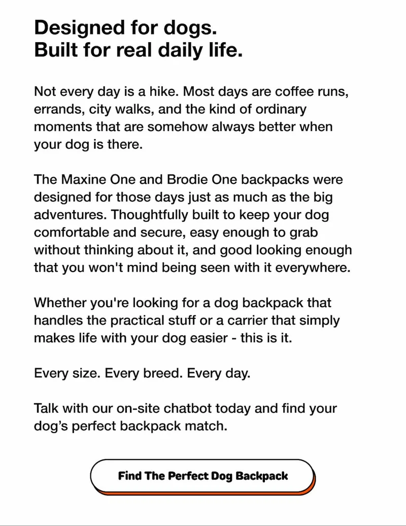 Designed for dogs. Built for real daily life.