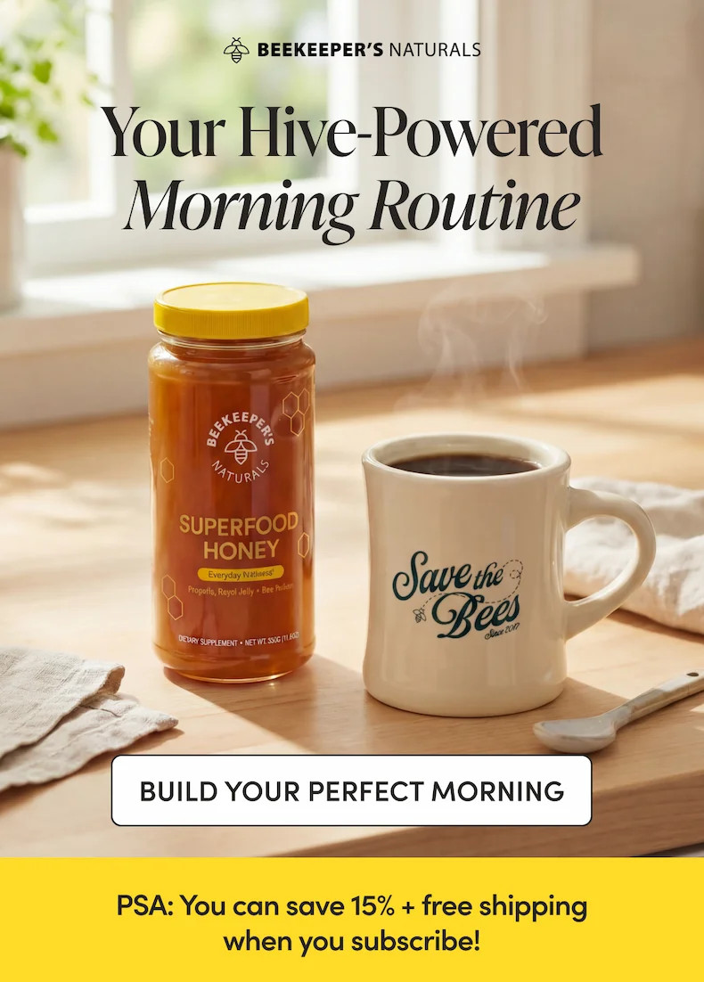 Your Hive-Powered Morning Routine CTA: BUILD YOUR PERFECT MORNING  PSA: You can save 15% + free shipping when you subscribe!