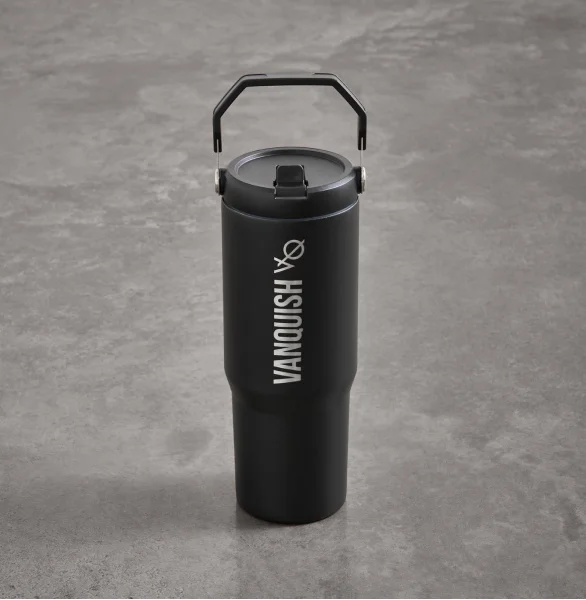 Vanquish Black Metal Insulated Flask