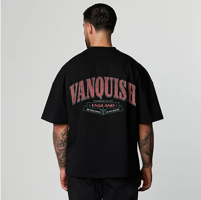 CONQUEST BLACK BOXY OVERSIZED T SHIRT