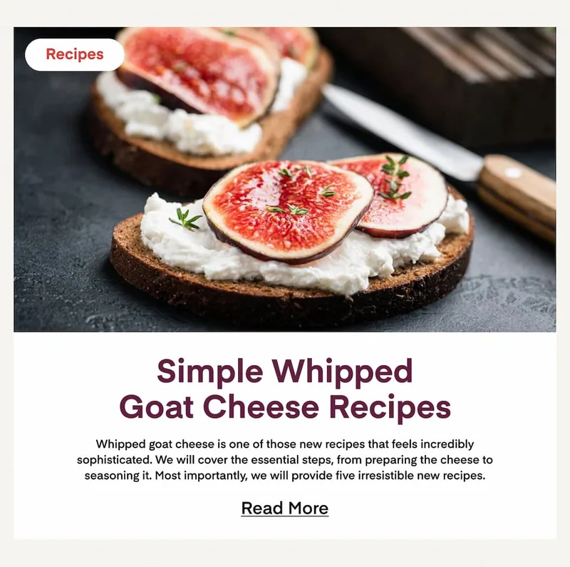 Whipped Goat Cheese Recipes