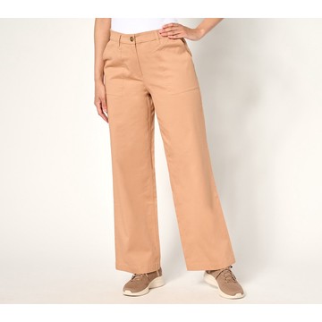 Martha Stewart Signature Tall Twill Wide Leg Pants