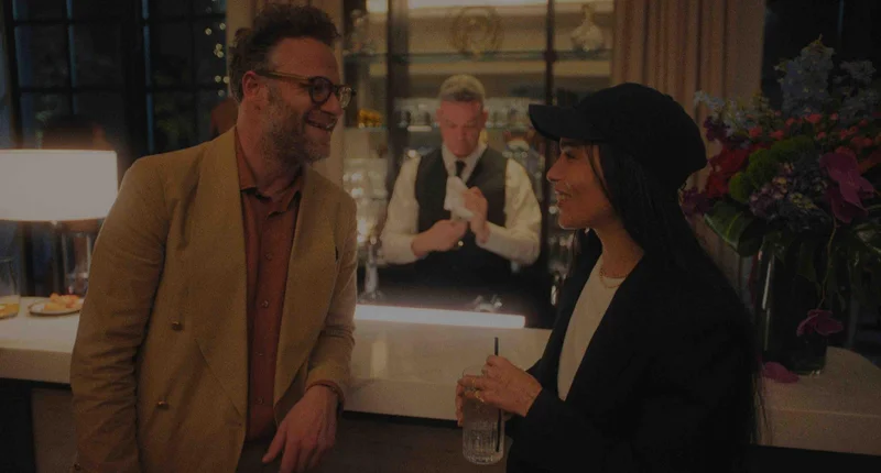 Image may contain: Seth Rogen, Clothing, Coat, Jacket, Blazer, Formal Wear, Suit, Adult, Person, People, Accessories, and Tie
