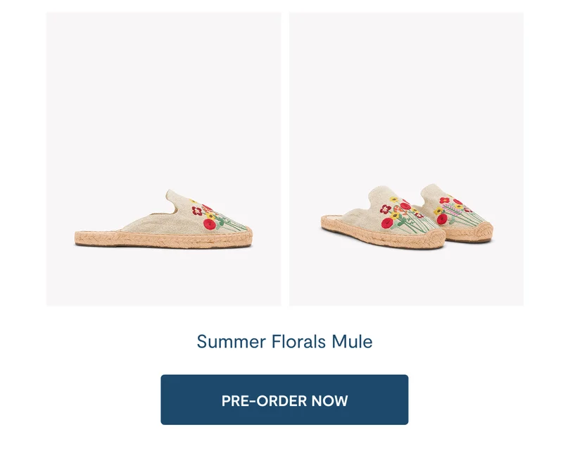 Summer Florals Mule Espadrille