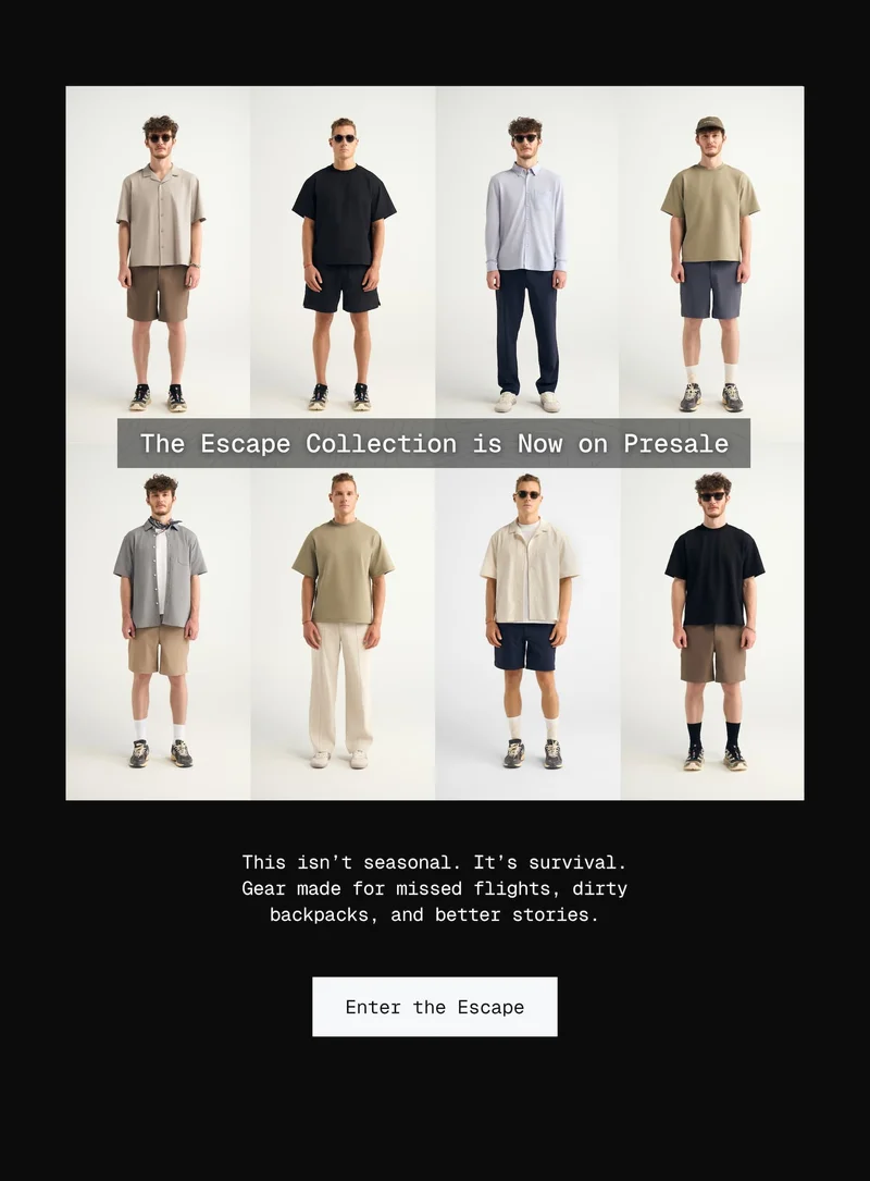 The Escape Collection in Now on Presale