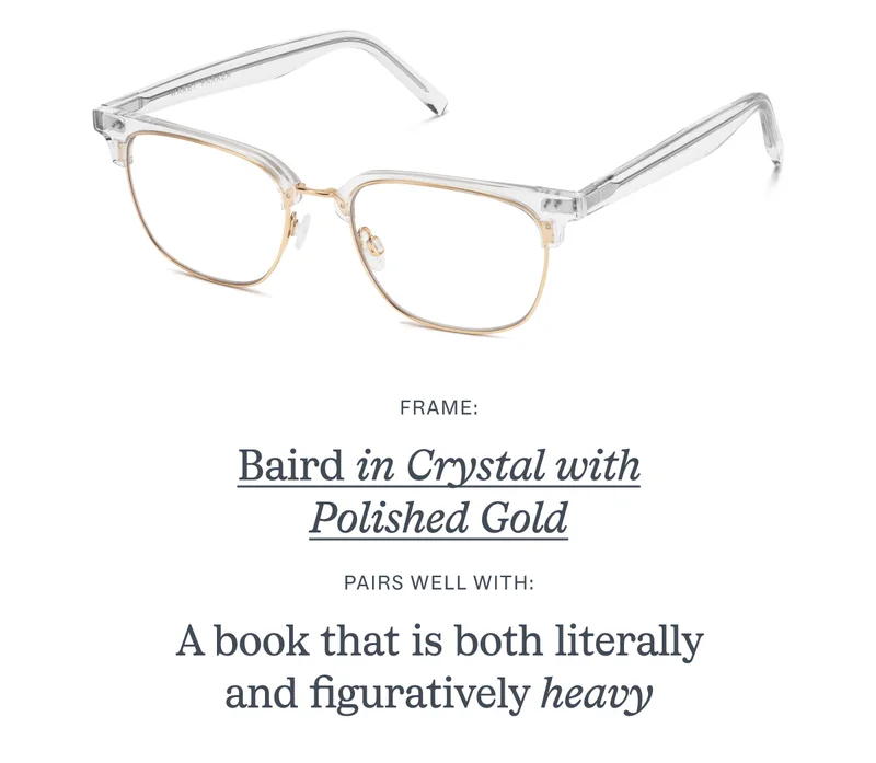 Baird in Crystal with Polished Gold