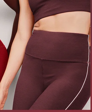 Spacedye Ready Midi Legging in Midnight Burgundy Heather