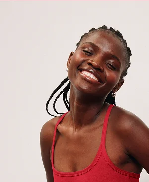 Spacedye Slim Racerback Cropped Tank in Holly Red Heather