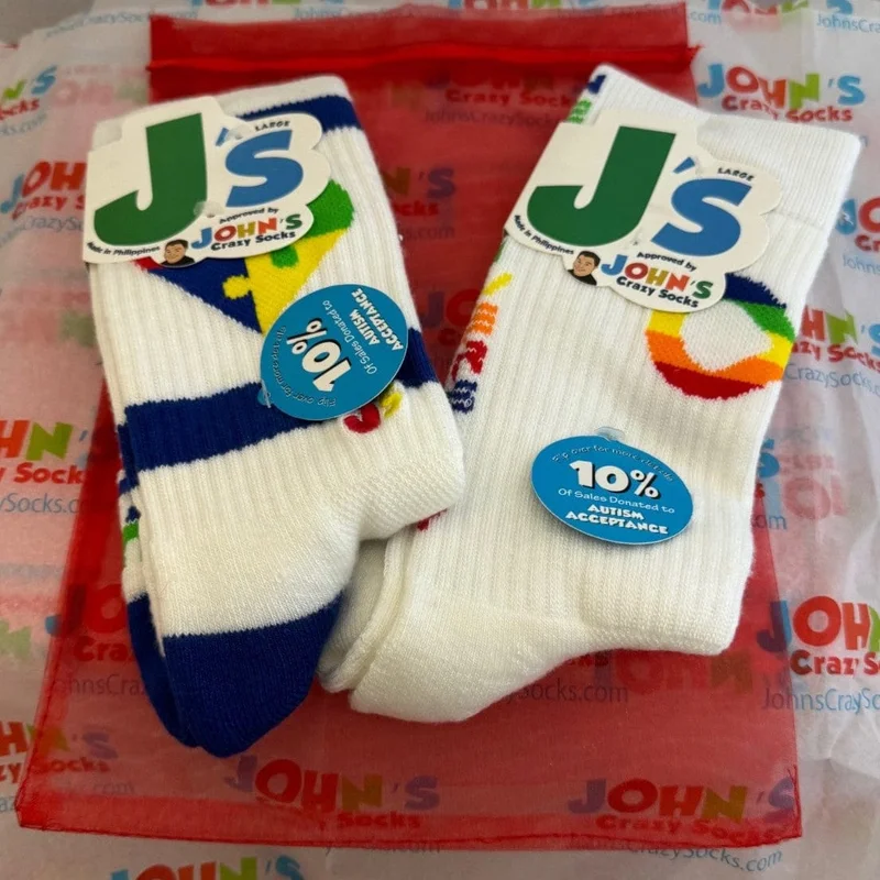 Image of Autism Awareness Athletic Sock Gift Bag