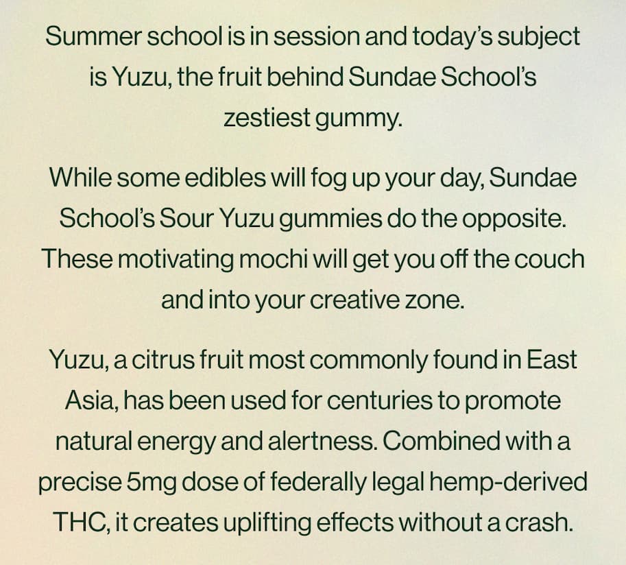 Yuzu, the fruit behind Sundae School's zestiest gummy