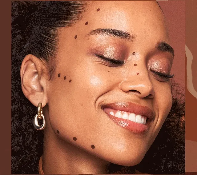 Model applying and wearing Camo Liquid Bronzer & Contour