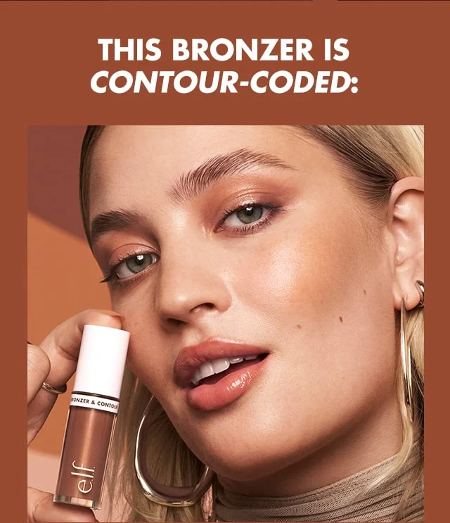 The bronzer is contour-coded