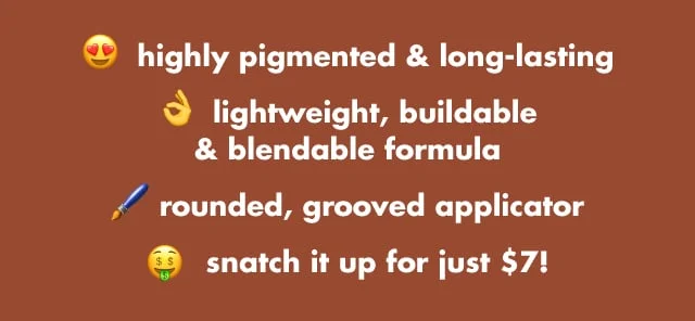 highly pigmented & long-lasting
