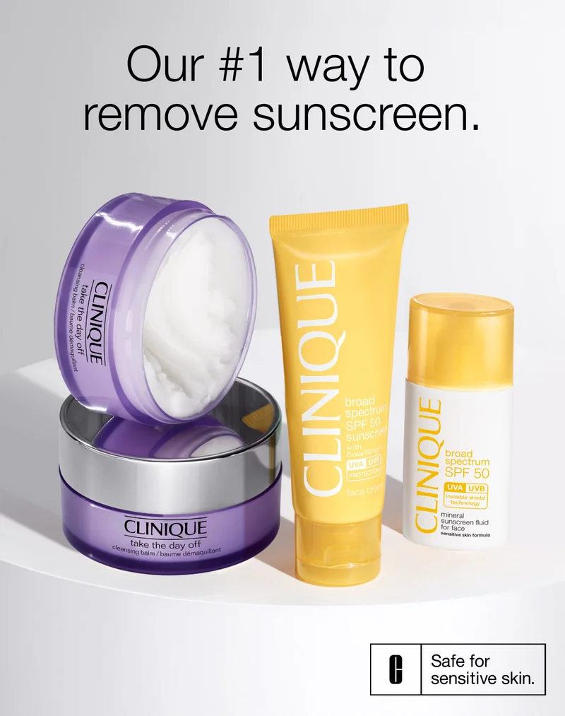 Our #1 way to remove sunscreen. Safe for sensitive skin.