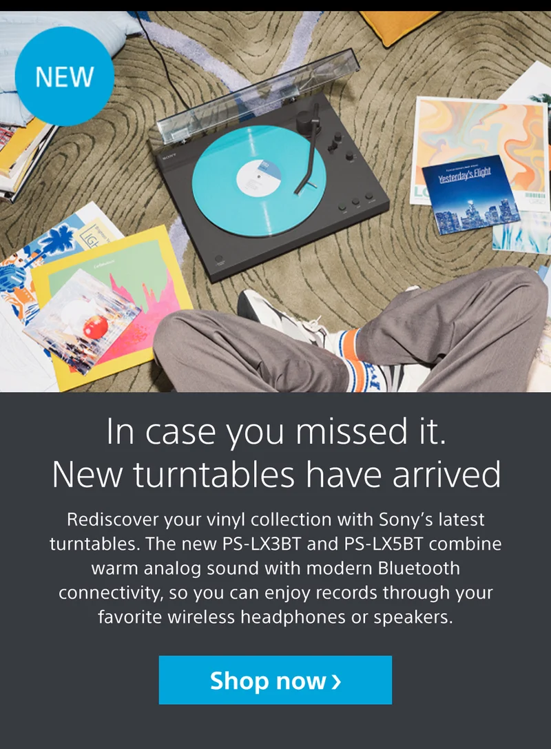 In case you missed it. New turntables have arrived. | Shop now