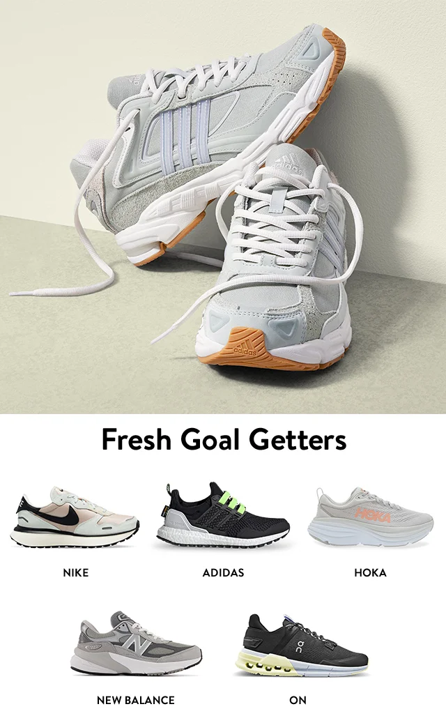 Fresh Goal Getters. Adidas sneakers. Active sneakers from Nike, adidas, HOKA, New Balance and On.