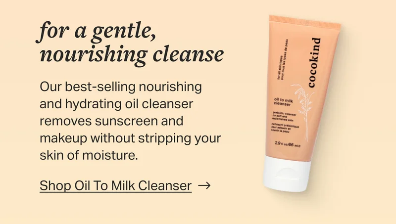 Shop oil to milk cleanser