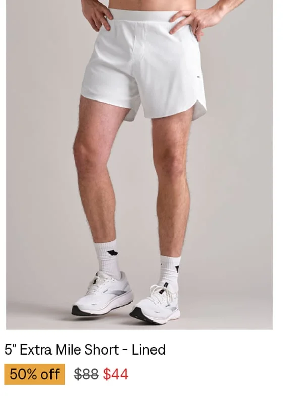 5'' Extra Mile Short - Lined: Now $44