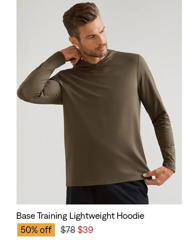 Base Training Lightweight Hoodie: Now $39