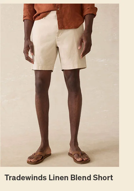 Tradewinds Linen Blend Short - Stone