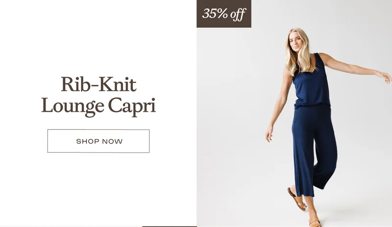 Shop The Rib-Knit Lounge Capri