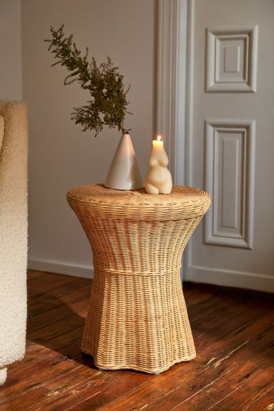 Pierce Wicker Rattan Side Table