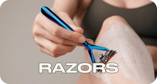 Person shaving their legs