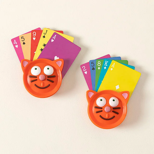 Kiddy Cat Playing Card Holders - Set of 2