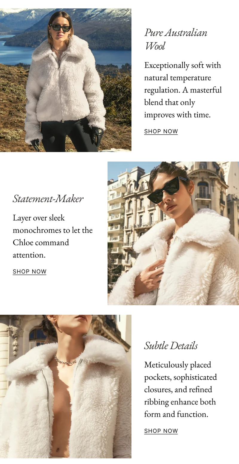 Chloe Australian Wool Teddy Bomber Jacket