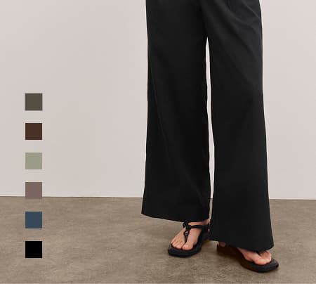 Status Wide Leg Trouser in Black