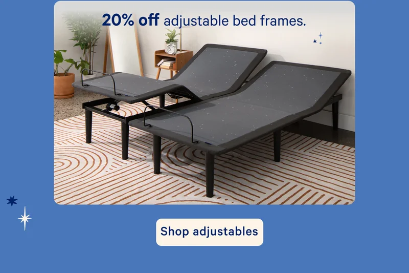 20% off adjustable bed frames.