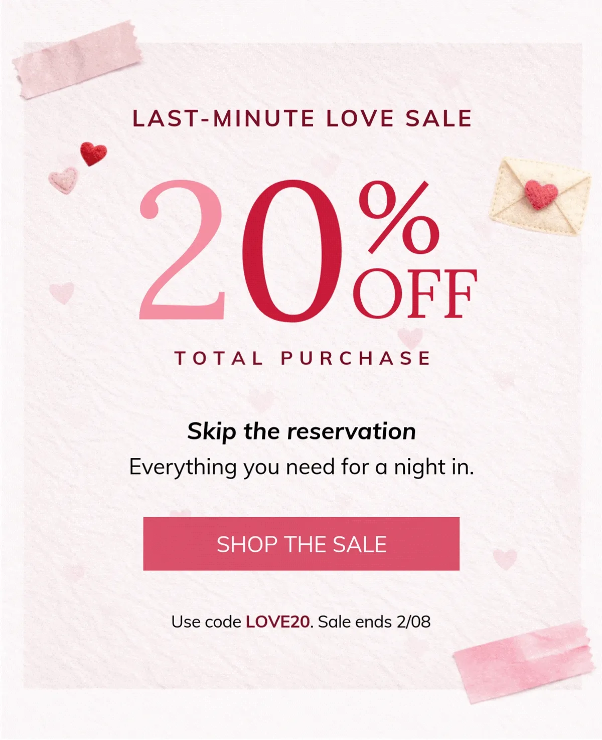 The Valentine's Day Last Minute Love Sale