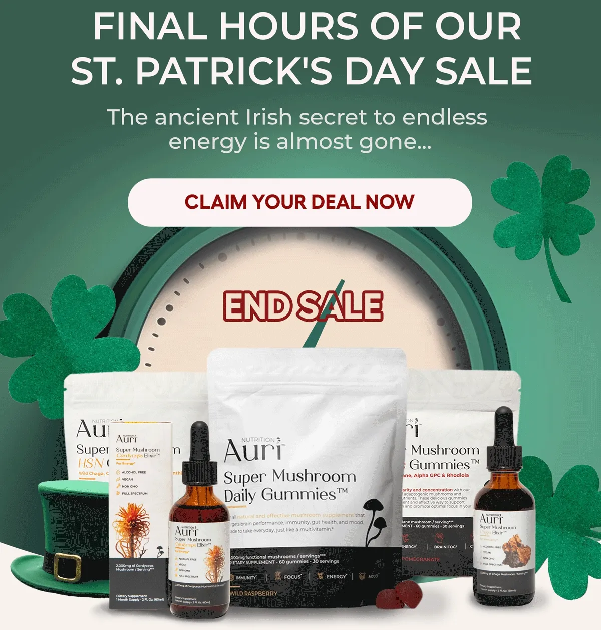 FINAL HOURS OF OUR ST. PATRICK'S DAY SALE. The ancient Irish secret to endless engergy is almost gone... Claim Your Deal Now
