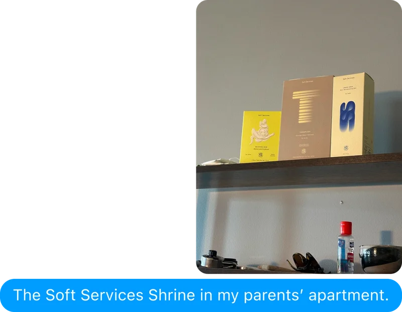 The Soft Services Shrine in my parents’ apartment.