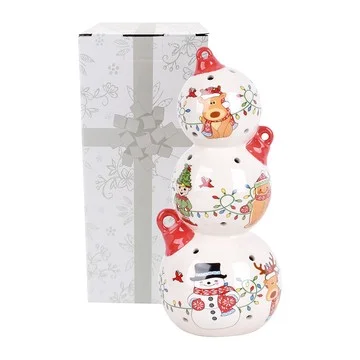 Temp-tations Lit Ceramic Stacked Ornaments