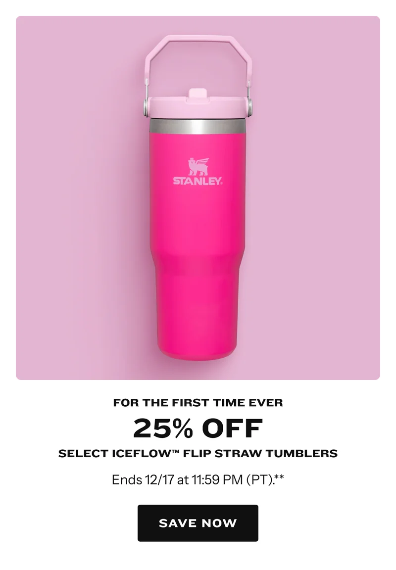 25% off Select IceFlow Flip Straw Tumblers