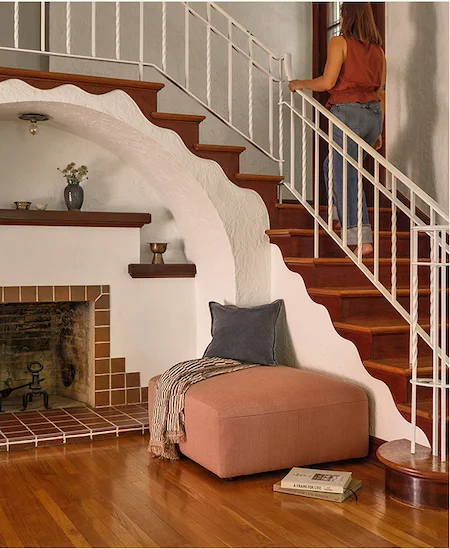 The Soft Serve Sectional, now available. Shown in Serpentine (Safflower)