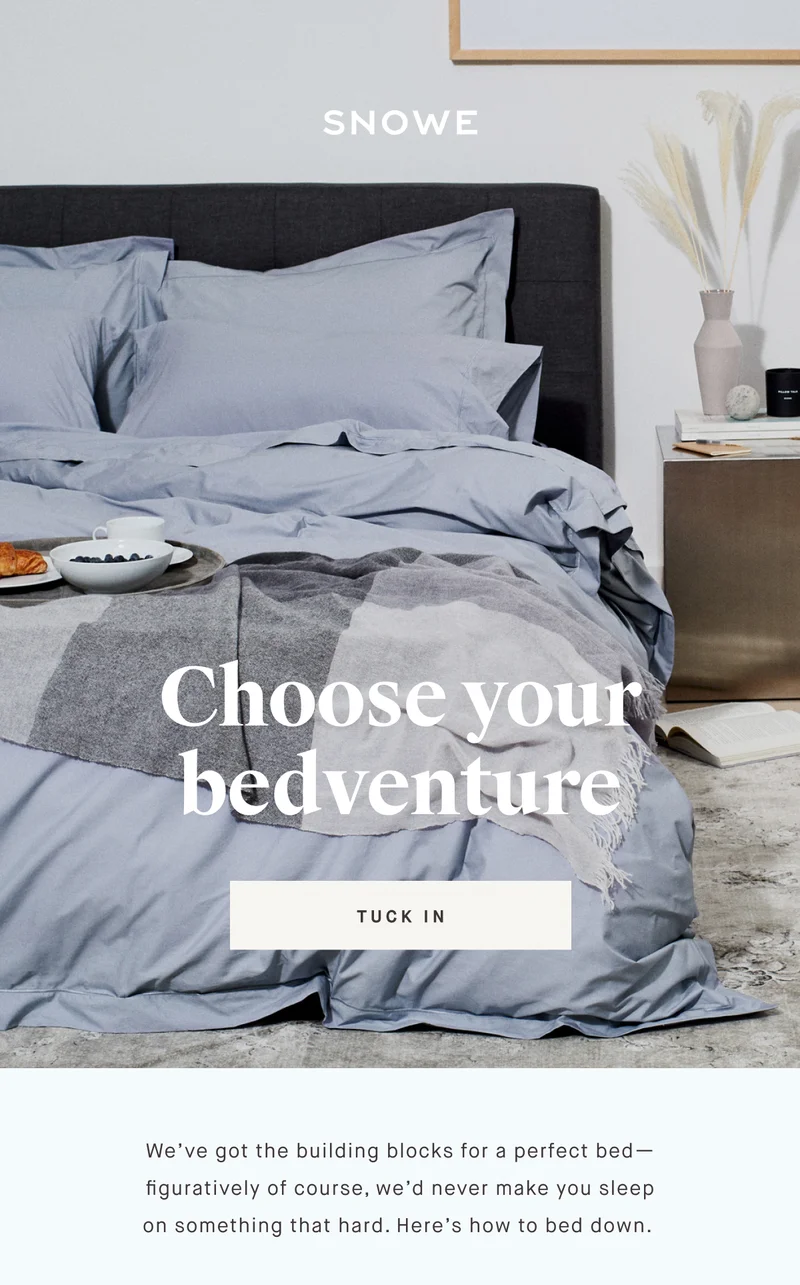 Choose your bedventure TUCK IN
