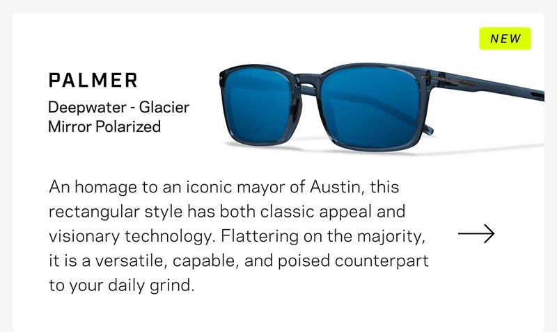 Palmer Sunglasses - Deepwater - Glacier Mirror Polarized