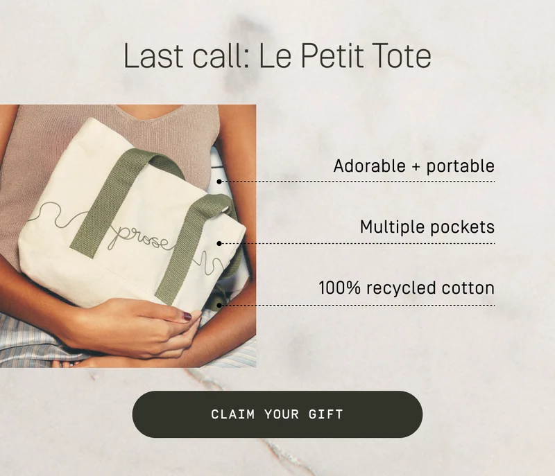 Last call: Le Petit Tote
