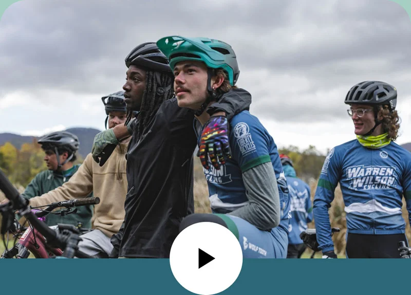 A group of people on bikes.
