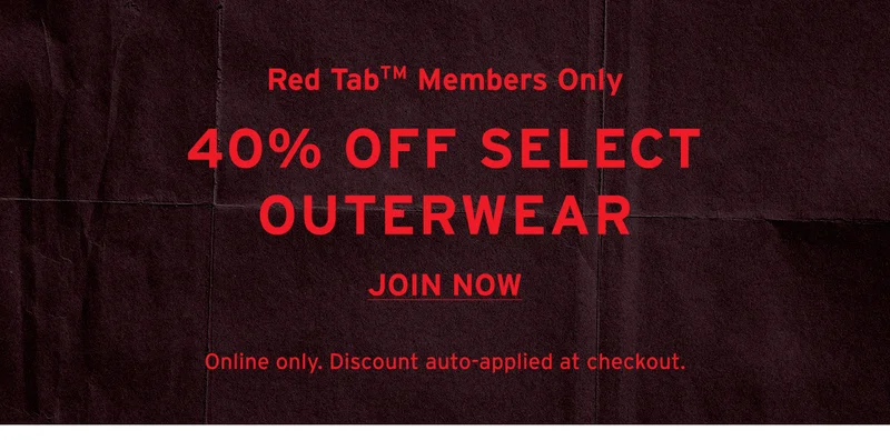 40% OFF SELECT OUTERWEAR