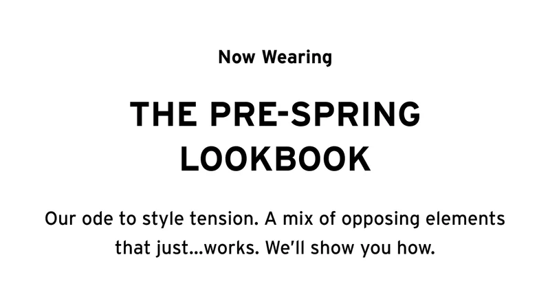 THE PRE-SPRING LOOKBOOK