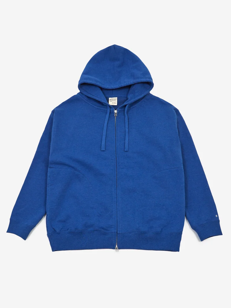 Image of Snow Peak Recycled Cotton Zip Up Parka - Blue