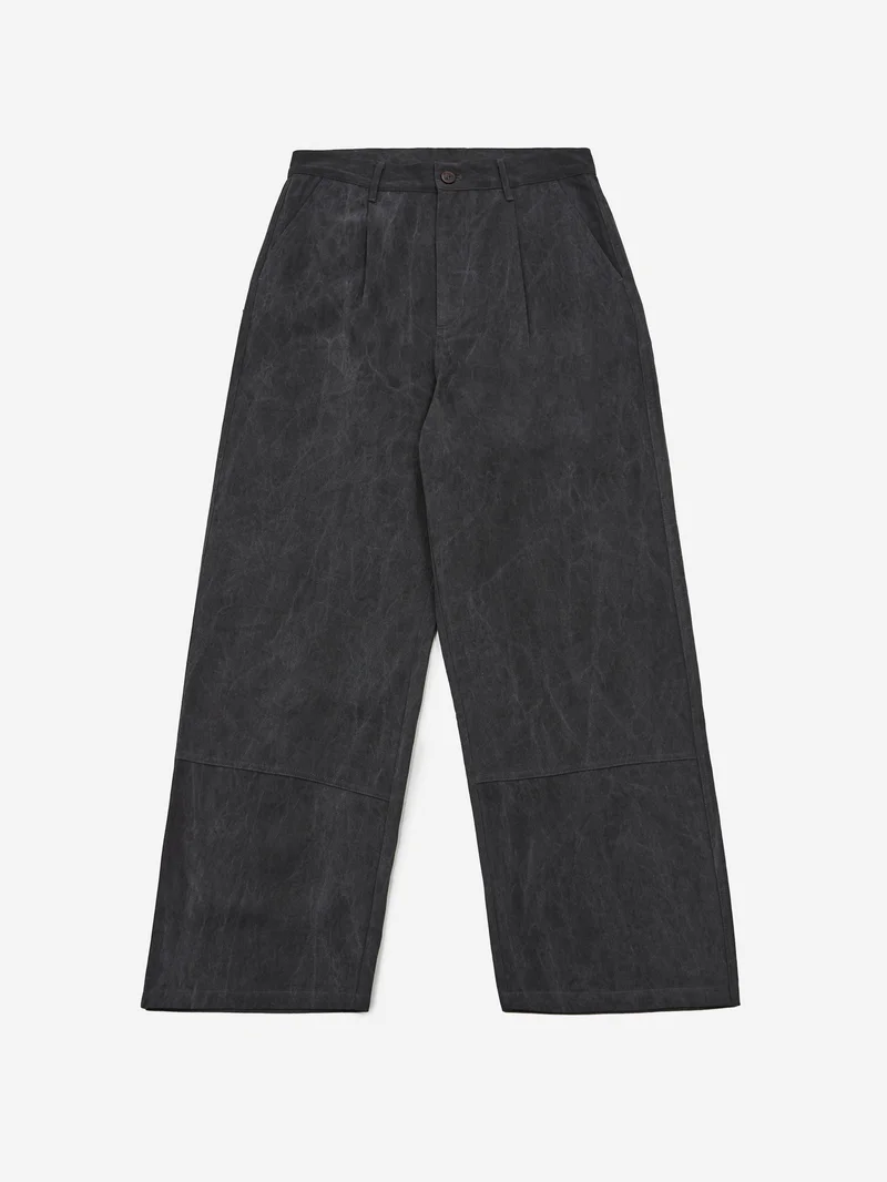 Image of Candice Distant Washed Pleated Pants - Black